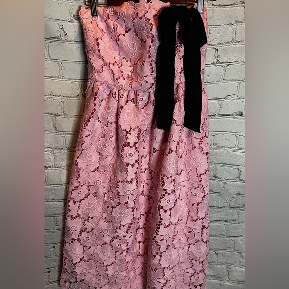 Anthropologie Maeve One-Shoulder Lace Midi Dress - Picture 5 of 7